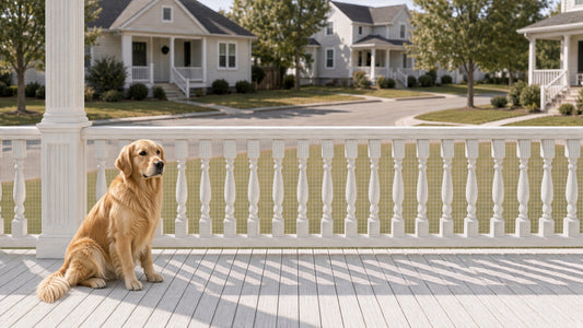 KidKusion Deck Guard | Made in USA | Outdoor Balcony and Stairway Deck Rail Safety Net | Child Safety; Pet Safety; Toy Safety
