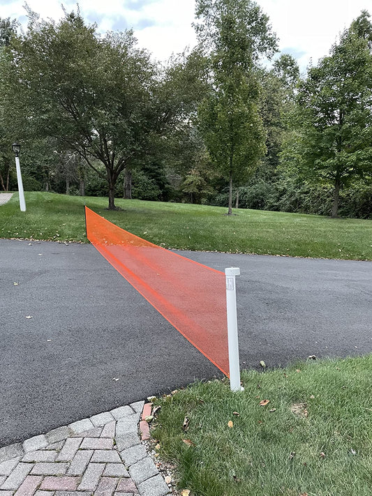 Kidkusion Inc. Retractable Driveway Guard | Driveway and Playtime Safety | Visual Barrier