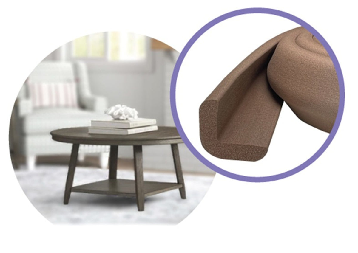 Kidkusion Baby Proof Edge Guards for Safety | Made in The USA | Edge Protectors for Furniture, Tables, Fireplaces | Heavy Duty Tape Included