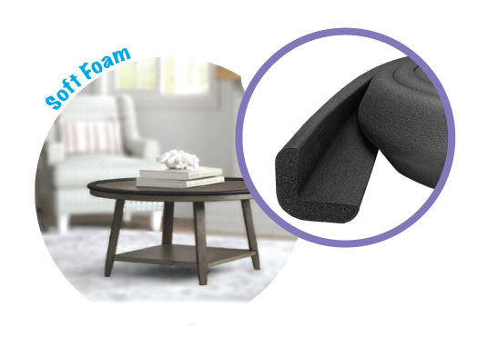 Kidkusion Baby Proof Edge Guards for Safety | Made in The USA | Edge Protectors for Furniture, Tables, Fireplaces | Heavy Duty Tape Included