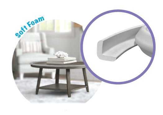 Kidkusion Baby Proof Edge Guards for Safety | Made in The USA | Edge Protectors for Furniture, Tables, Fireplaces | Heavy Duty Tape Included