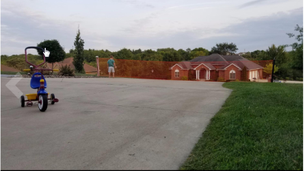 Kidkusion Inc. Retractable Driveway Guard | Driveway and Playtime Safety | Visual Barrier