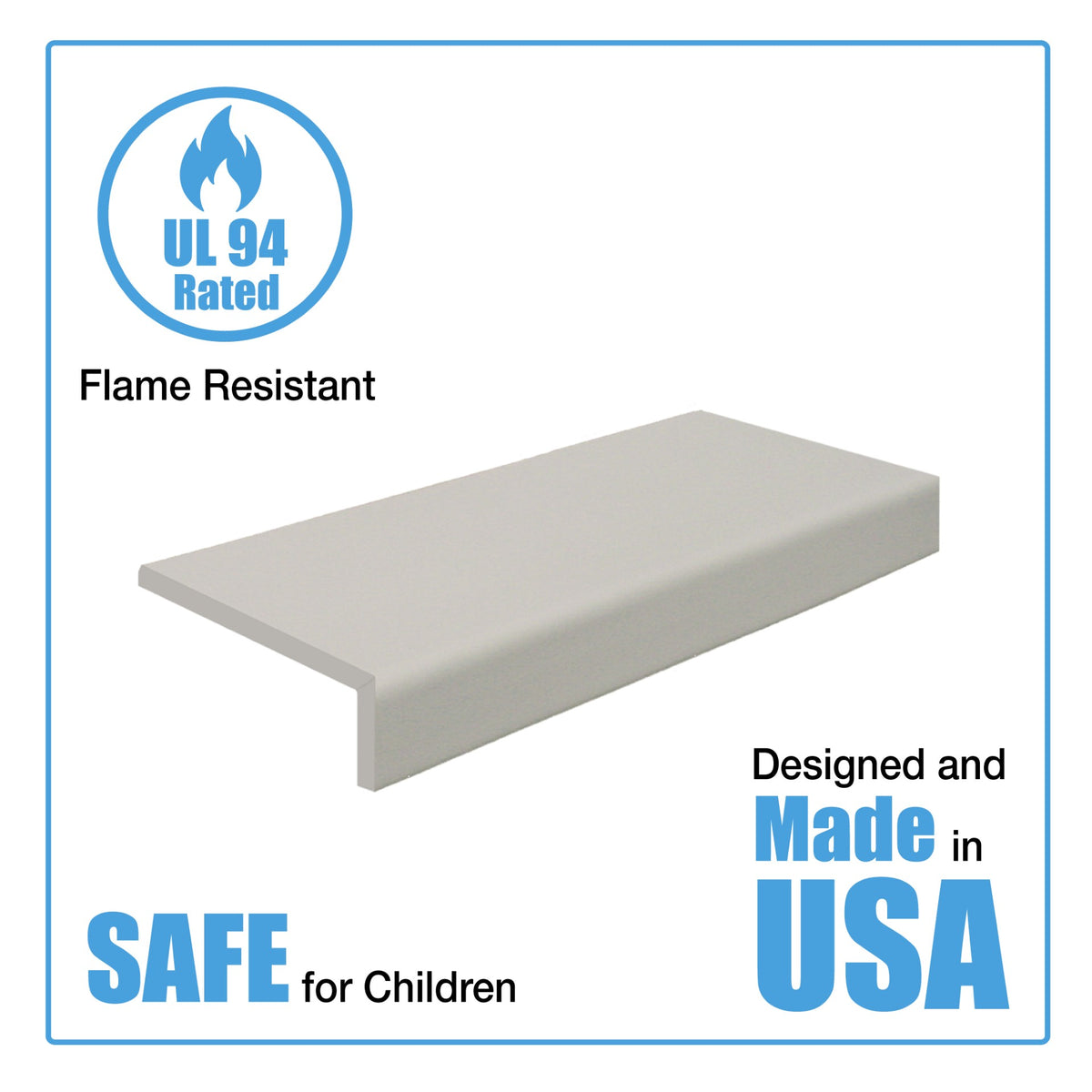 KidKusion Soft Seat Hearth Pad | Made in USA | Fireplace and Hearth Protection